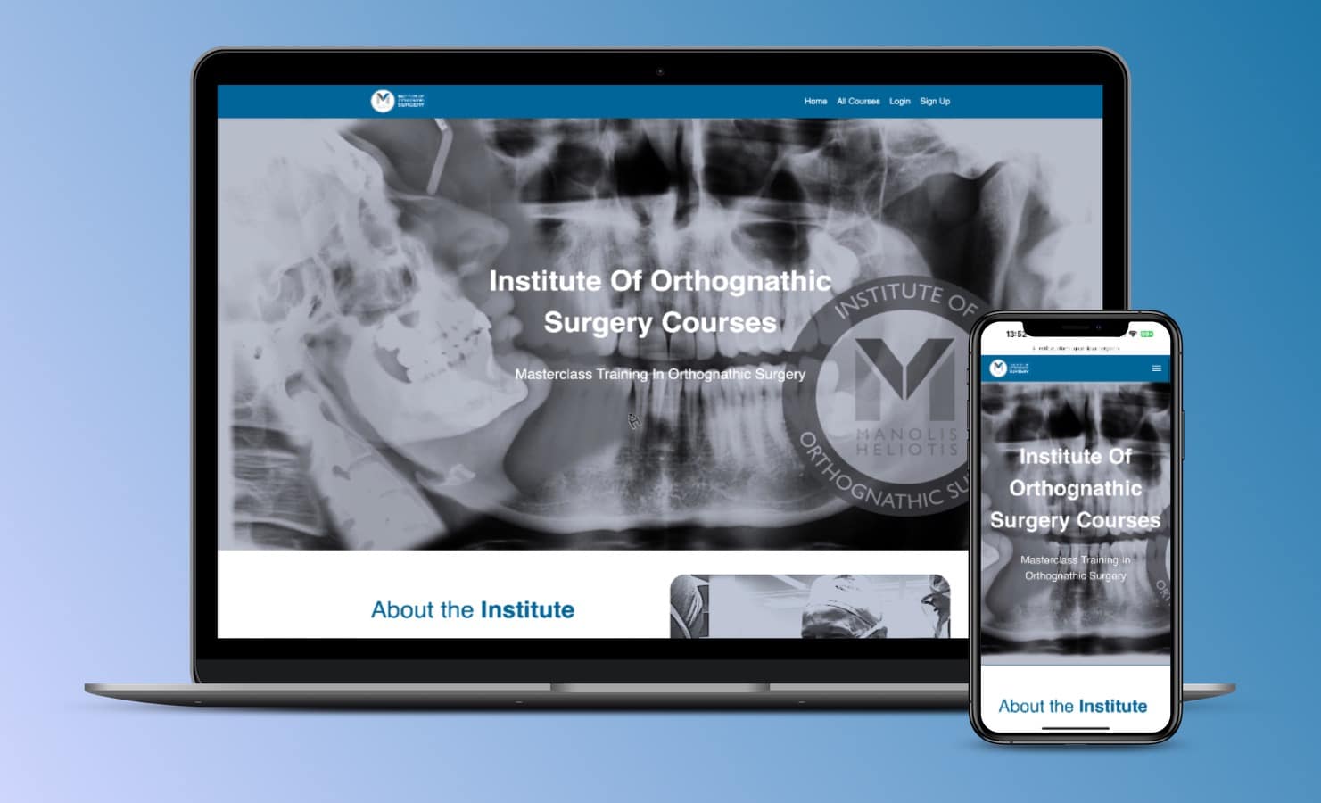 Institute of Orthognathic Surgery Website Mockup high res