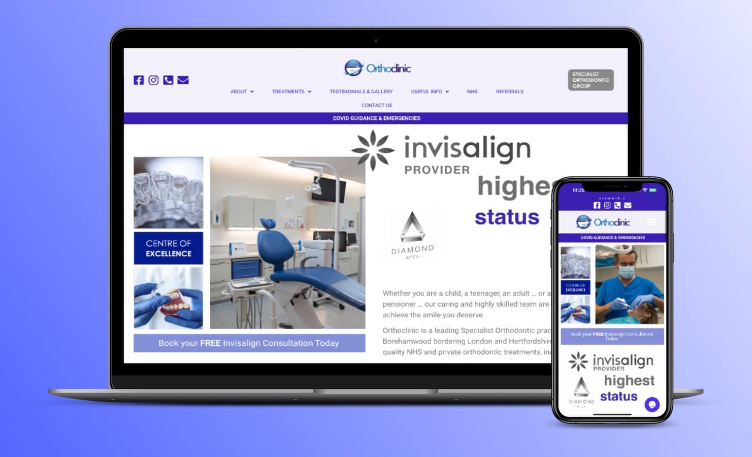 Orthoclinic website mockup high res