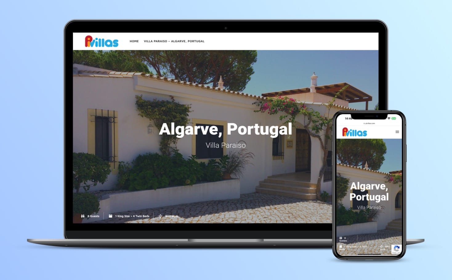 PI villas website mockup high res