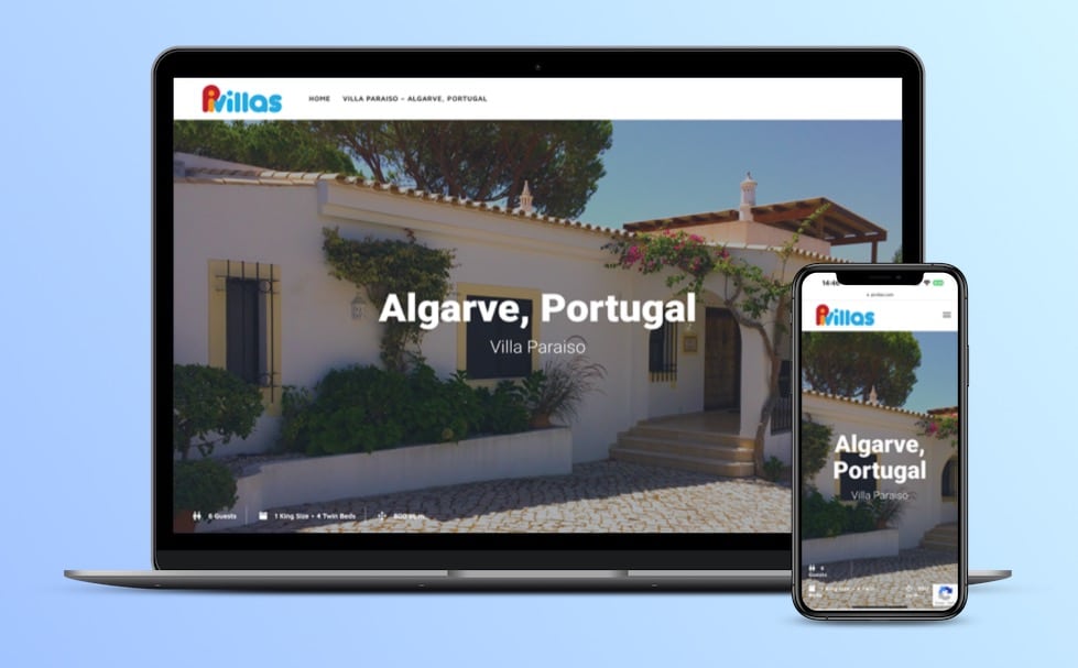 PI villas website mockup